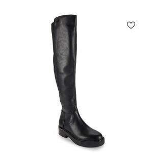New DKNY 40MM Winsloe Platform Over The Knee Boots Black 5.5M